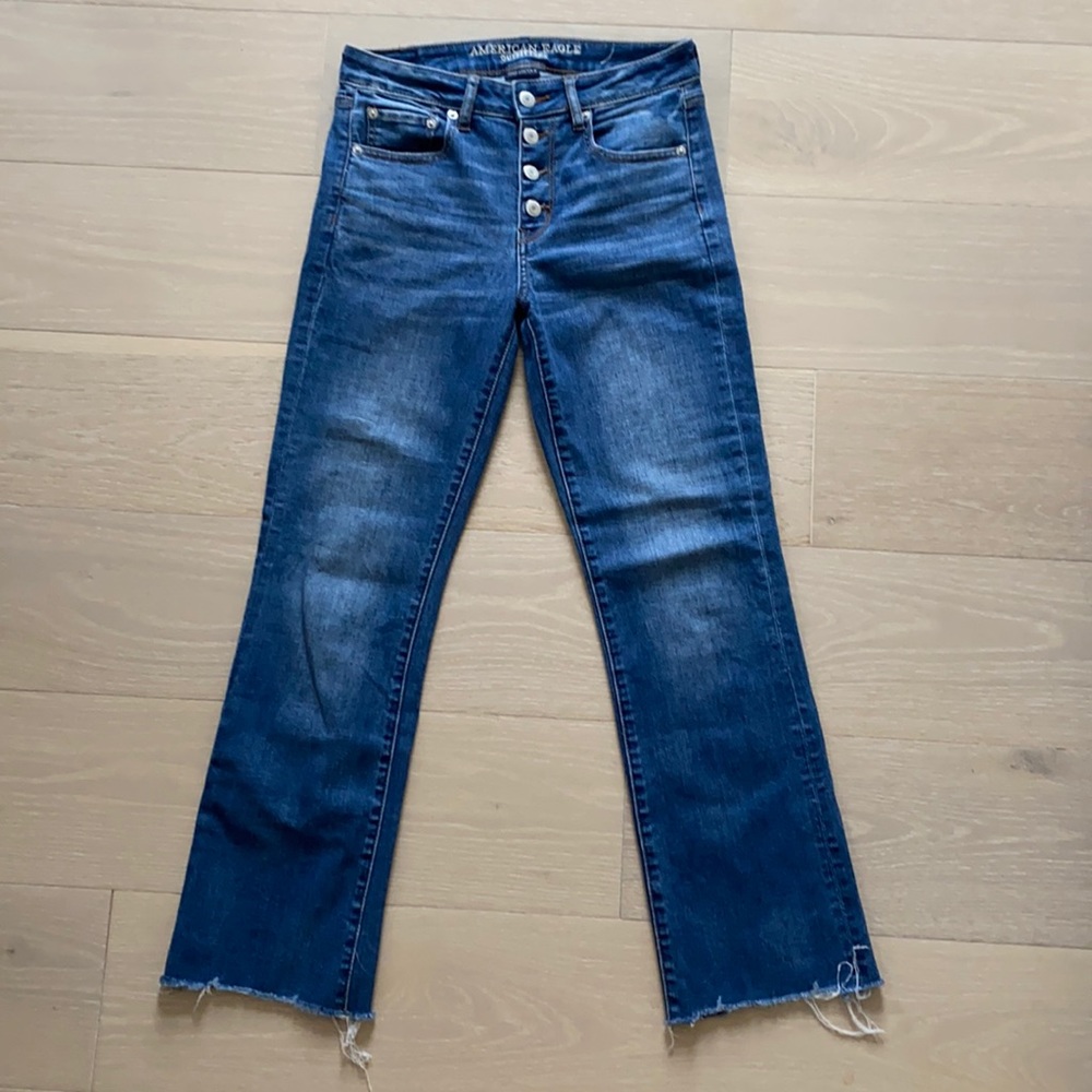 AE Hi-Rise Crop Flare Ankle Jean